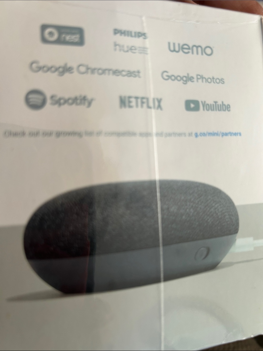 google Home Mini Smart Speaker in Gray - Picture 3 of 5